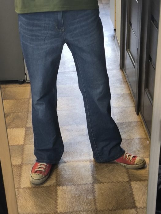 Джинсы клеш синие