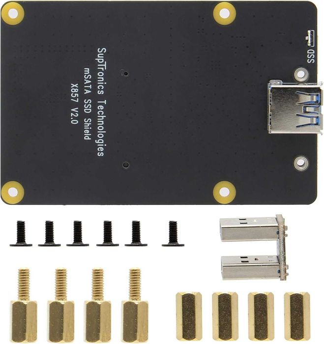 Плата расширения Geekworm X857 v2.0 (mSATA) для raspberry pi 4B