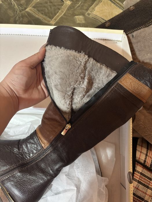 Продам кожаные сапоги