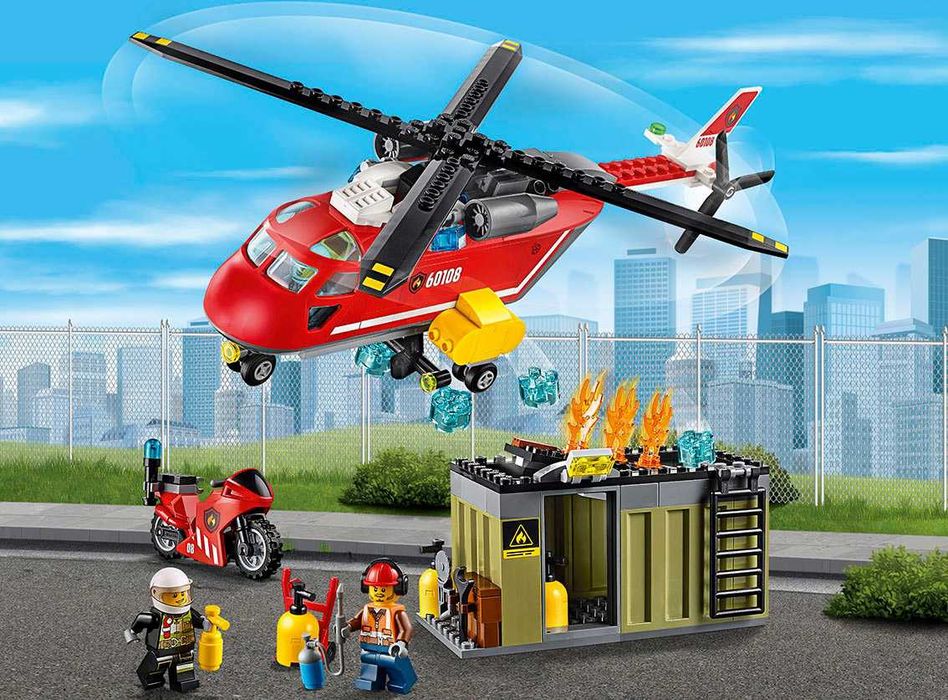 Лего Пожарникарски вертолет и мотор 60108 Lego Fire Response Unit