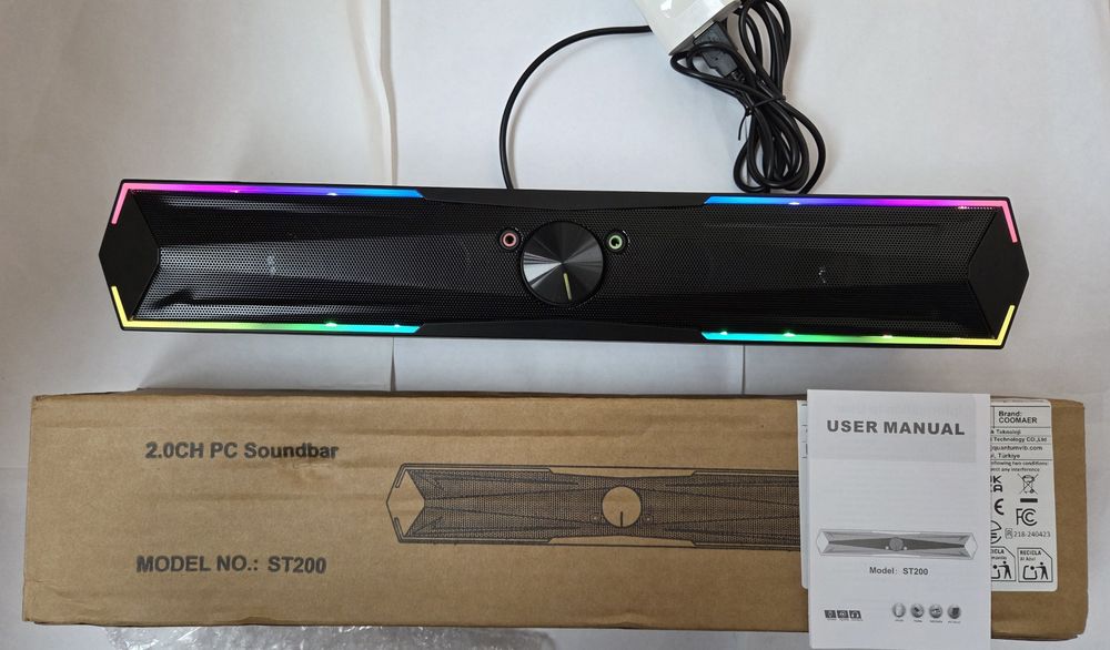 Subwoofer si Soundbar, Sistem Stered USB Compatibil cu PC, Laptop,