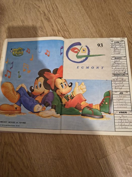 Revista Mickey Mouse benzi desenate egmont cu talon și poster