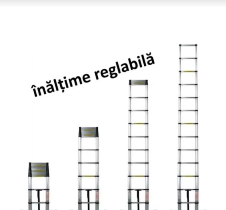Scara premium telescopica din Aluminiu 11 Trepte,3,2 m, NOUĂ - 395 Lei