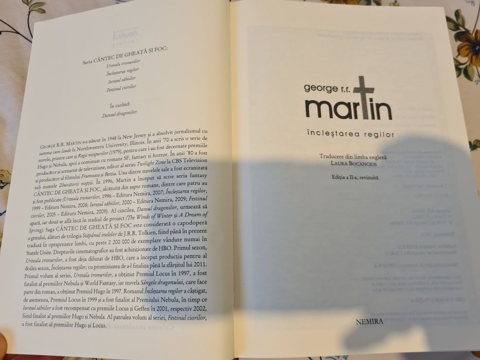 Game of thrones Inclestarea Regilor Cartonat