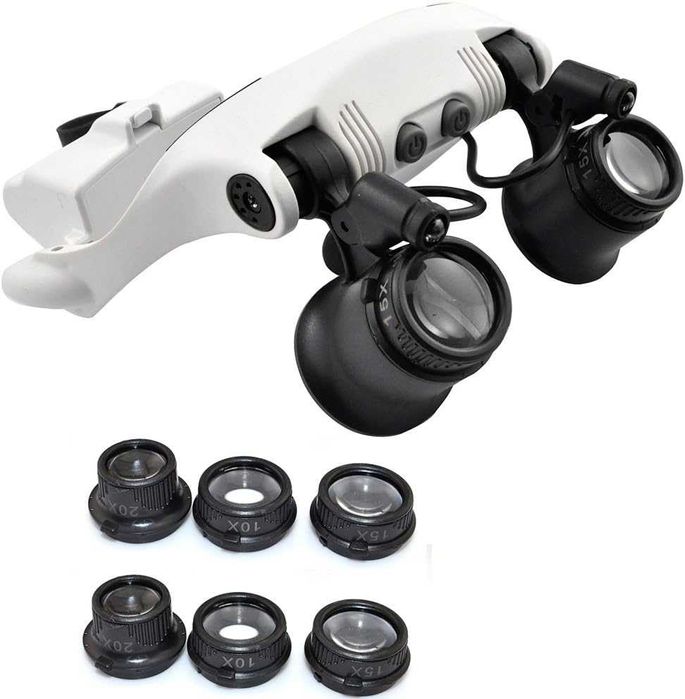 Увеличителни работни очила  с ЛЕД осветление 10X 15X 20X 25X OLLGEN