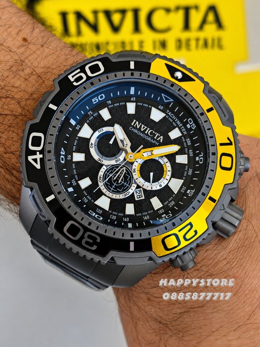 INVICTA Commandor Titanium Yellow 71 mm, Инвикта нов мъжки часовник