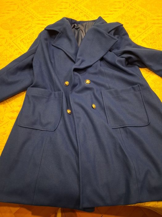 Синьо елегантно палто