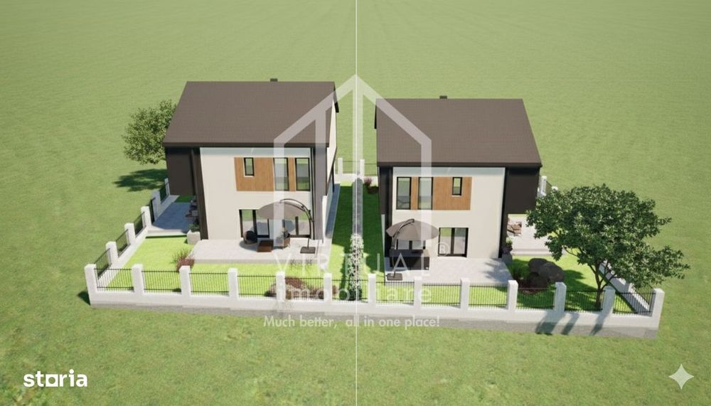 Casa individuala cu 4 camere, 130mp utili+terasa (19mp), teren 360mp