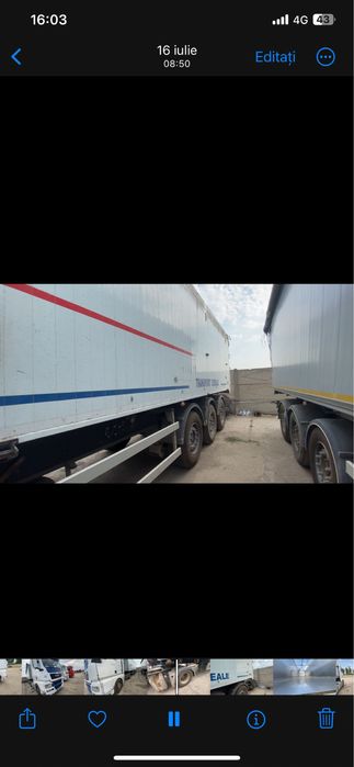 Semiremorca MEGA light 55 m3/schimb cu buldoexcavator