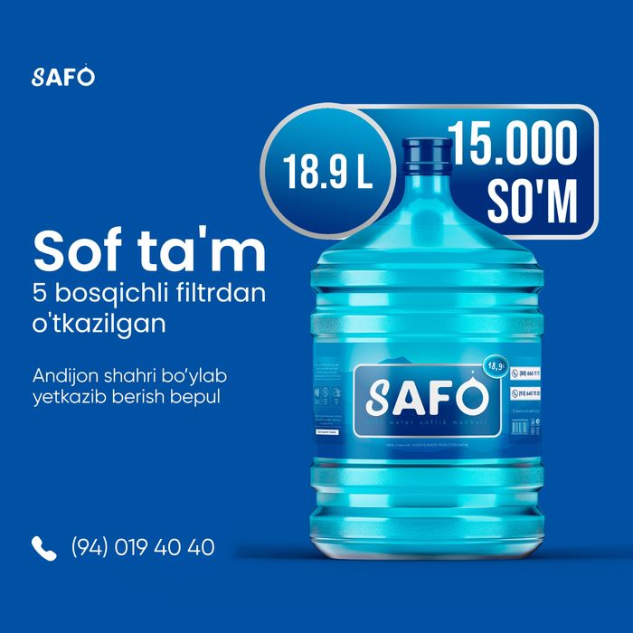 Mineral suv bilan otish