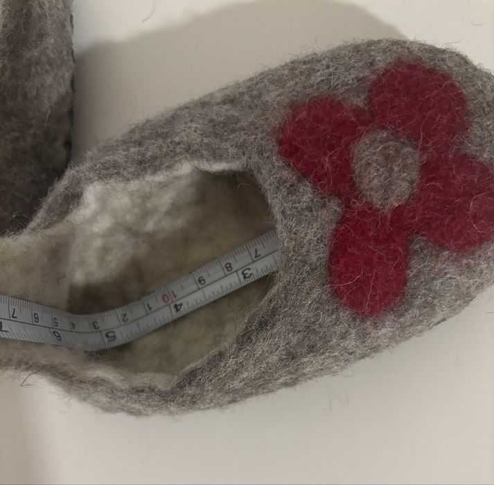 Papuci casa copii, lana impaslita