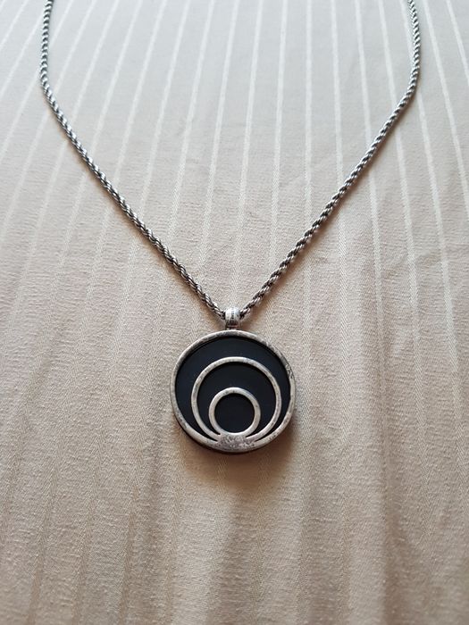 Lant argint 925 Peru,pandantiv peruvian pachamama,onix negru,deosebit