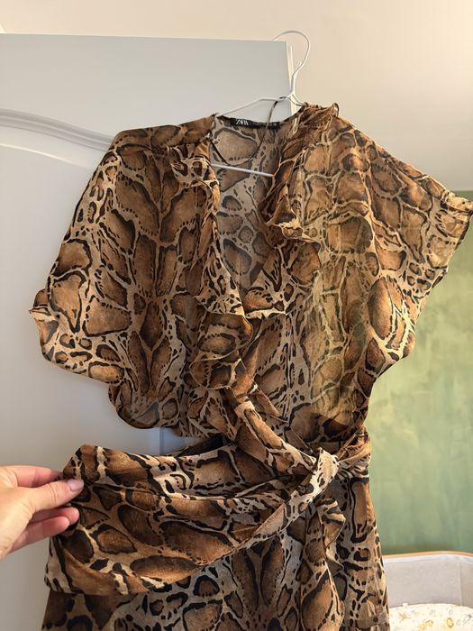 Rochie animal print Zara, marime xs