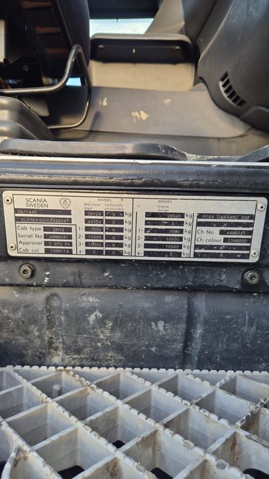 Cap tractor Scania 6×4 suspensie arc, kit hidraulic de basculare/retar