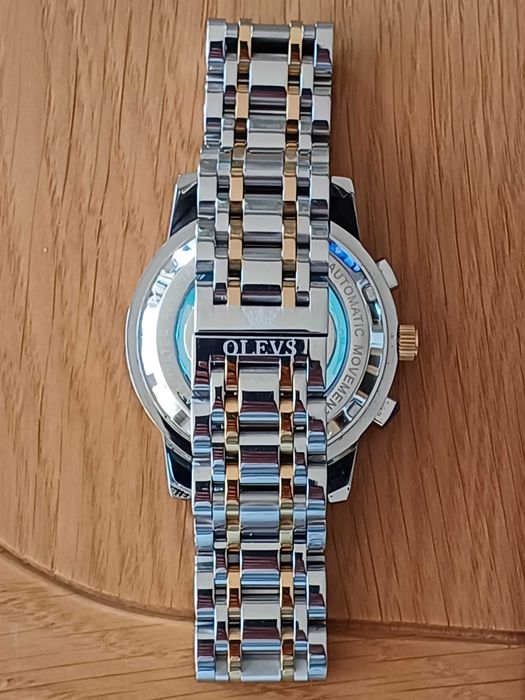 Olevs Хронограф, Автоматik,Скелет,3 ATM,HDСветещ,Мултифункции,Календар