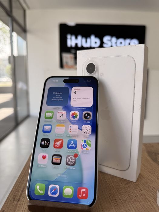 iPhone 16•128GB/100%Whitе Айфон 16•128Гб/100%Ақ
