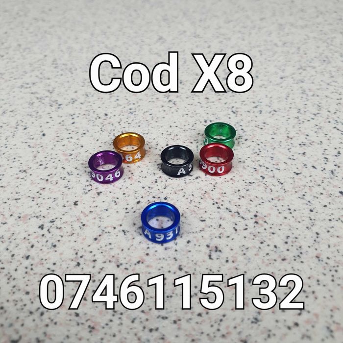 Pasari Papagal Nimfe Perusi Cacadu Canar African-Inele de 6mm AL- X8