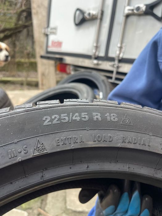 2 x anvelope continental iarna M+S 225 45 18 DOT 3421 NOI!!!