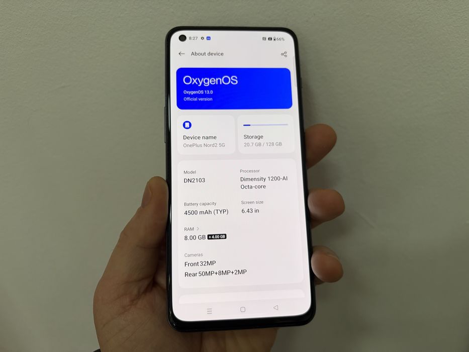 OnePlus Nord 2 5G, 128 gb, 8 gb ram, Blue, dual sim
