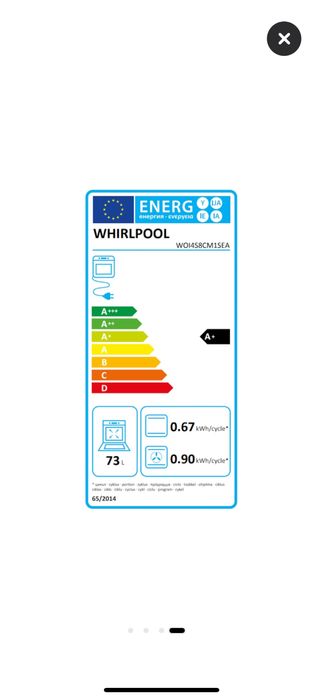 Cuptor Încorporabil WHIRLPOOL, Electric, 73l, Autocurațare Catalitică