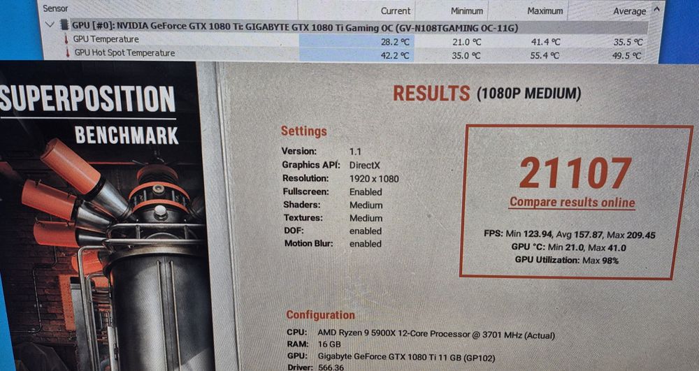 Placa video Gigabyte GTX 1080TI Gaming OC 11GB 352bit GDDR5X