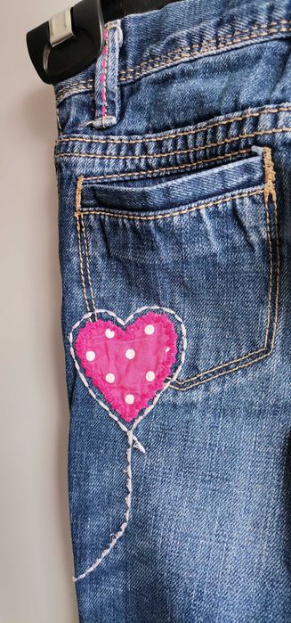 Blugi Kids Baby Gap Jeans evazați brodați măr 4ani Flare Jeans