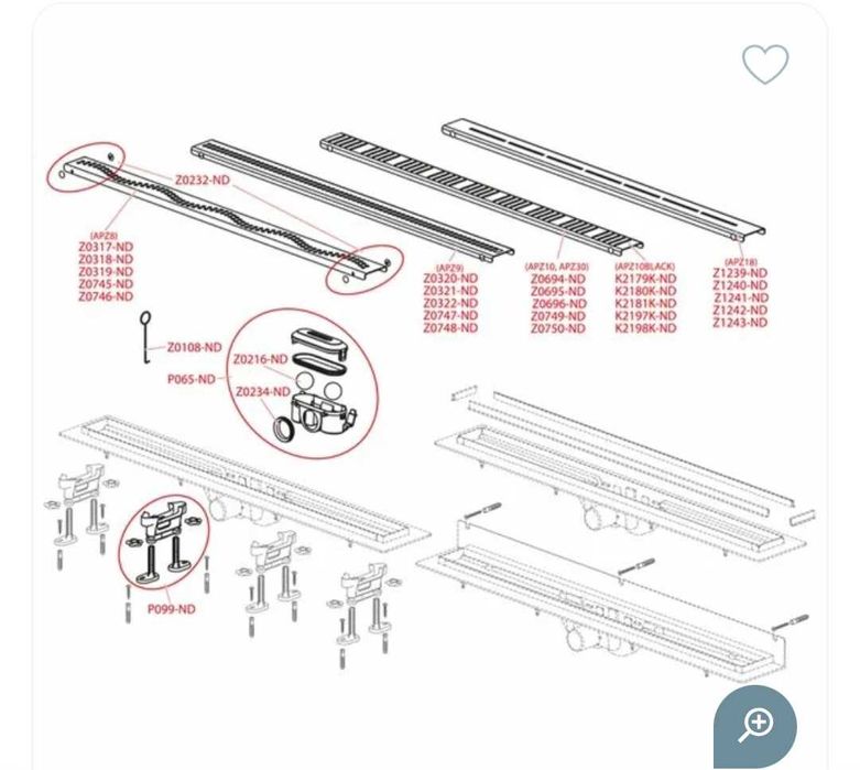 Set rigola pentru dus cu capac Alca APZ9 Simple 65 cm