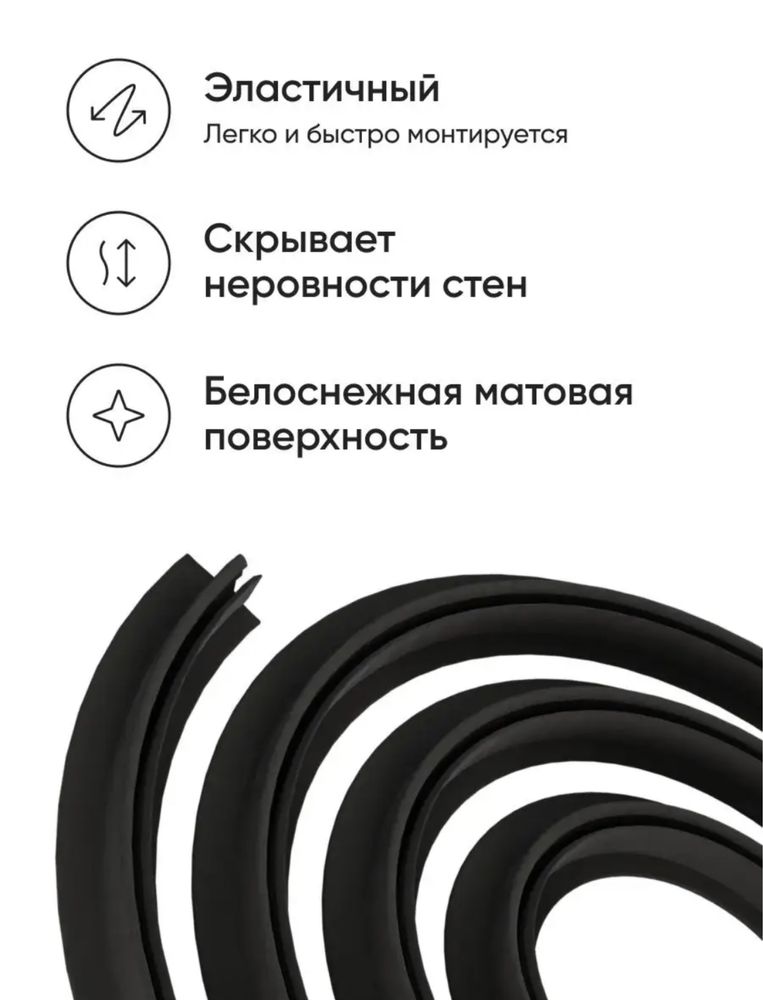 Черная вставка заглушка для натяжного потолка (плинтус) - Прочие товары ...