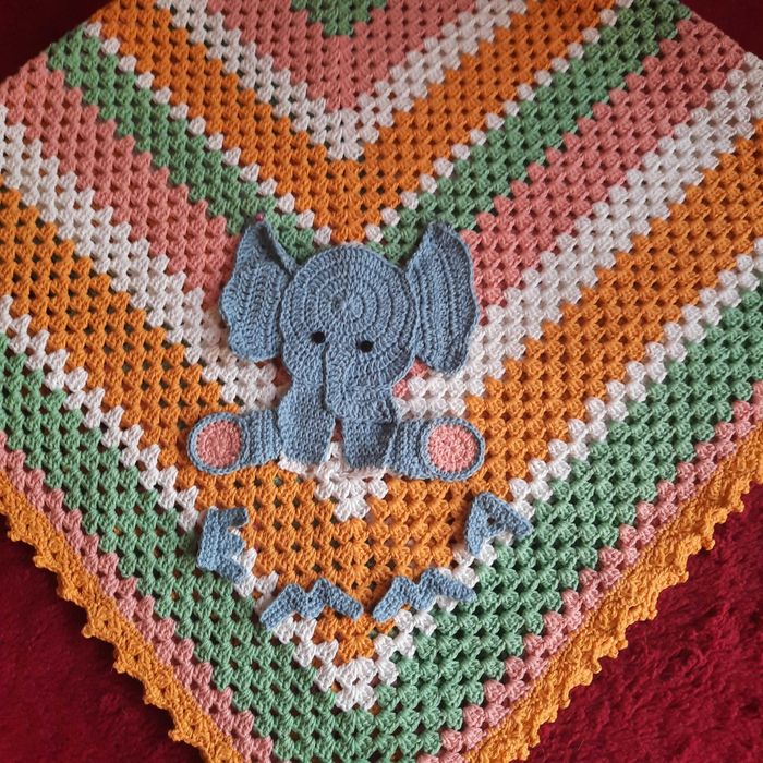 Детский вязаный плед