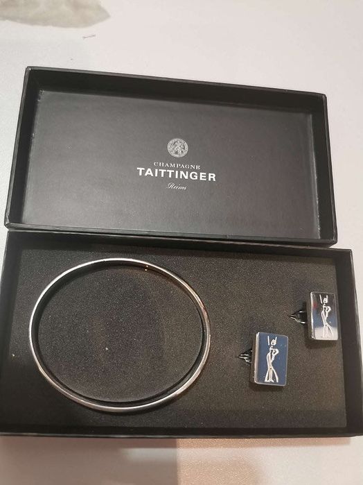 Комплект копчета за ръкавели и гривна Taittinger