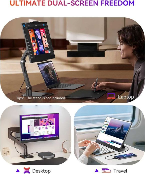 Портативный монитор UPERFECT 15.6" IPS 125% sRGB FullHD 1080P|60Hz