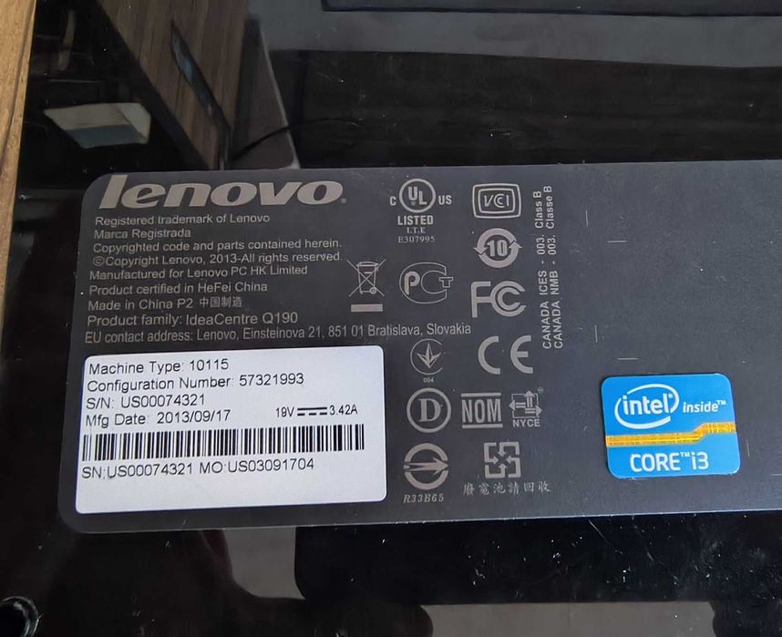 Small PC Lenovo IdeaCenter Intel Core i3 HDD 500Gb RAM 4GB