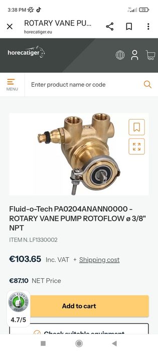 Pompa volumetrica aparate vending Fluid-o-Tech