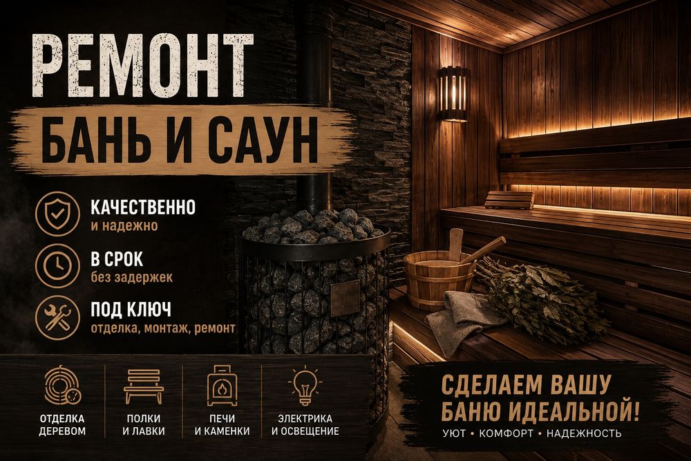 Ремонт бань и саун