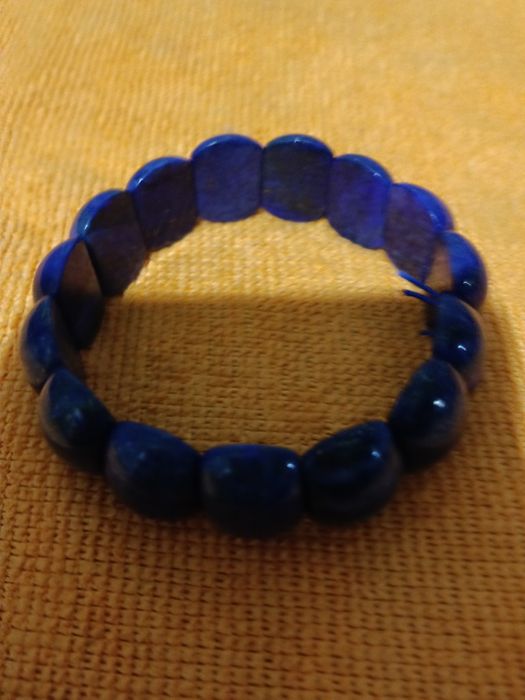 Bratara lapis lazuli lățime 1.7 cm interior 6.5 reglabil