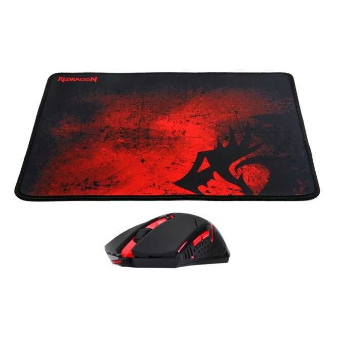 Гейминг комплект мишка и подложка Redragon - M601-BA, черен