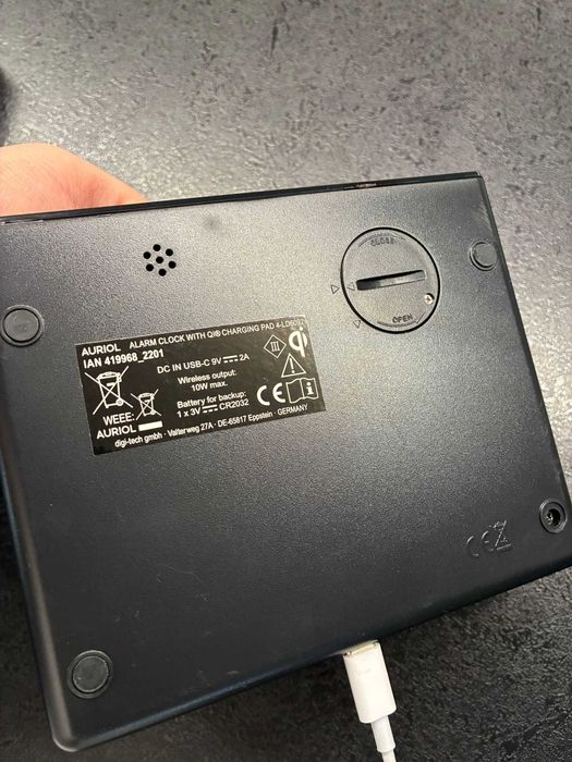 AURIOL Ceas deșteptător digital, cu funcție de încărcare fără fir