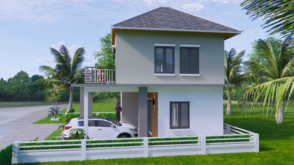 НА ИЗПЛАЩАНЕ - Двуетажна сглобяема къща с 3 спални, 102 кв. м