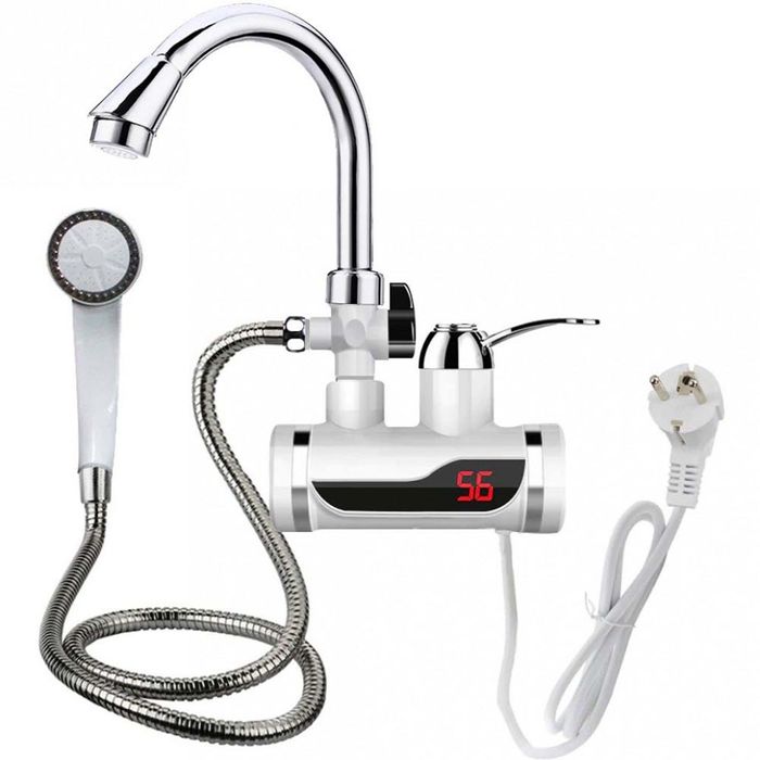 Бойлер нагревател за вода с душ за стена плот баня тип Delimano юнга