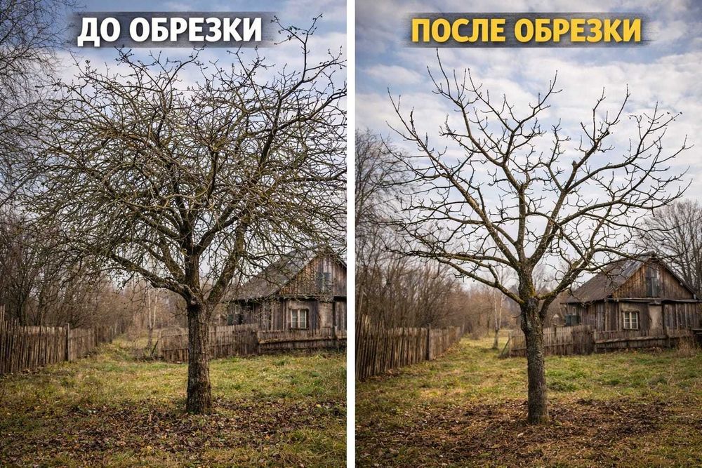 Обрезка плодовых и хвойных деревьев