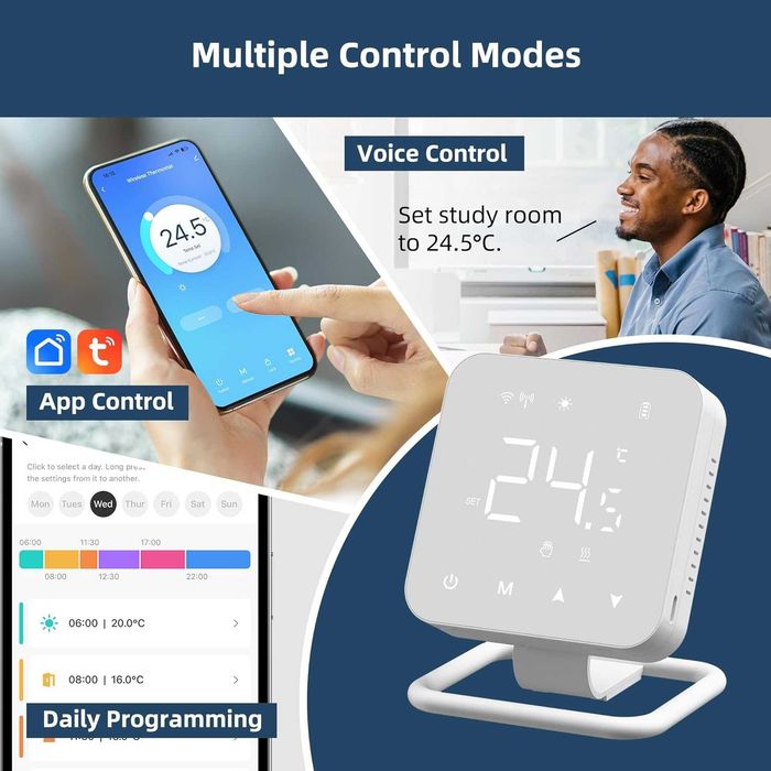 Termostat Smart Beok BOT-R3X-WIFI boiler gaz/încălzire pardoseală apă