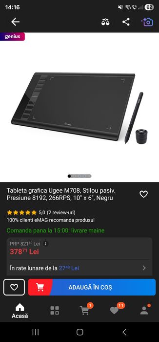 Vand tableta grafică