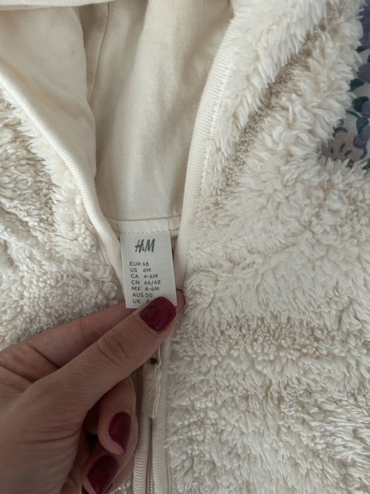 Плюшен суичер 4-6 м H&M