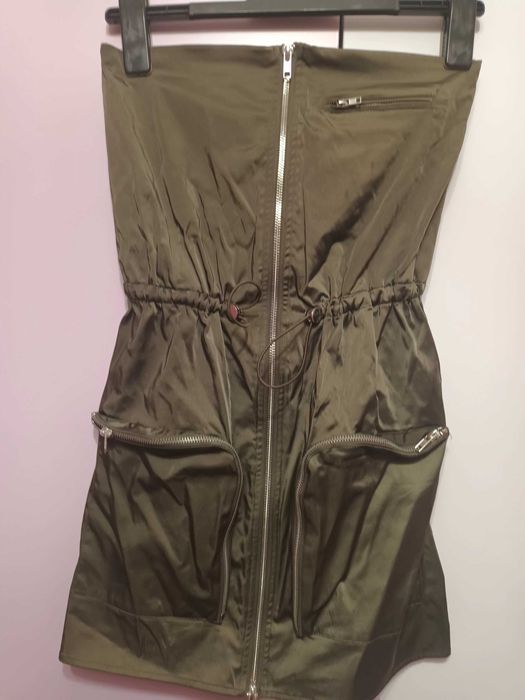 Рокля zara хс, цвят каки