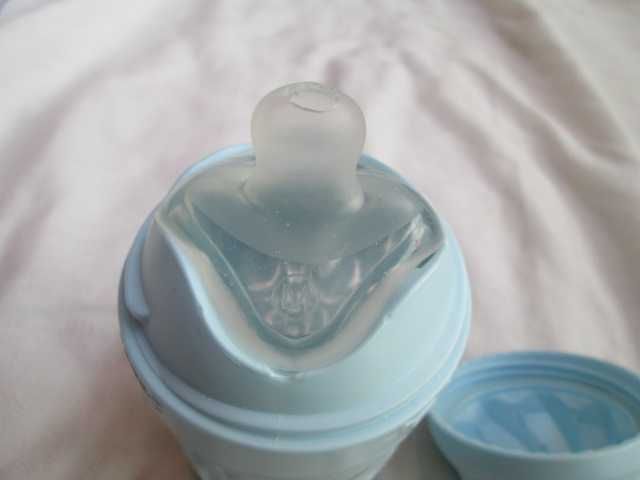 Herobility маркова детска стъклена бутилка с биберон, екологична.