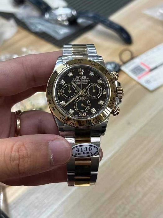 rolex daytona двуцветен, черен