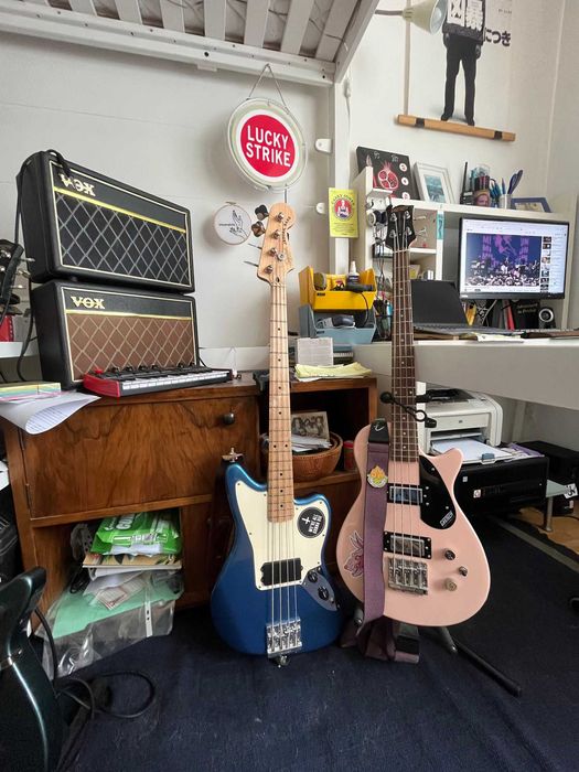 Fender Squier Affinity Jaguar Bass H - medium scale 32" - Lake Placid Blue - модифициран и професионално интониран