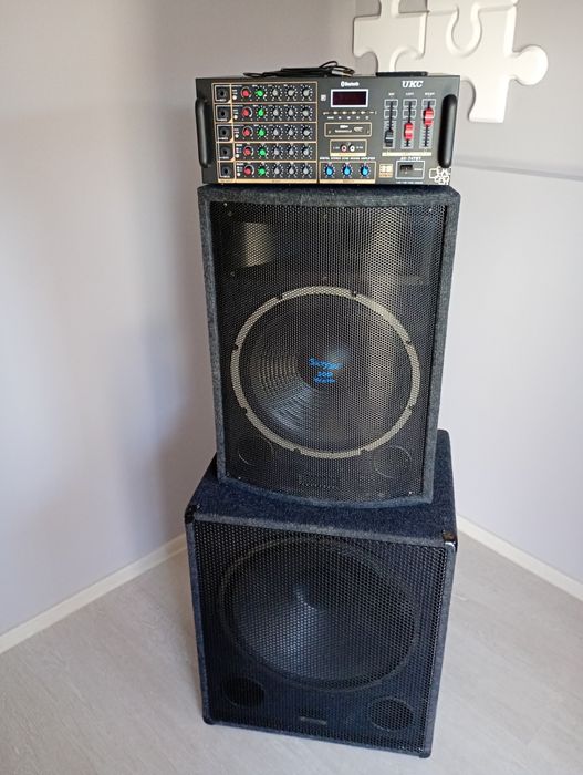 Boxă skayte 15 țoli  300w  cub bass de 18 țoli de 1000w  statie  4x1000w