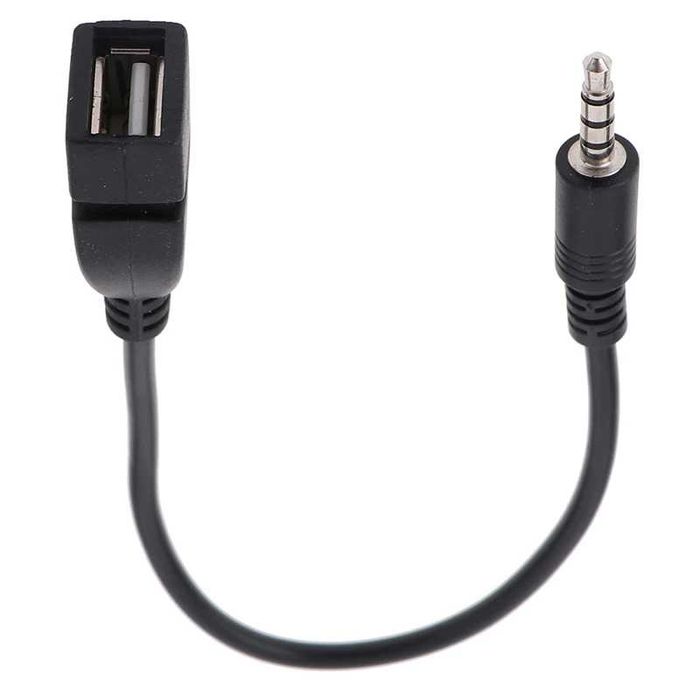 Преходник AUX/Стерео Жак M 3,5mm към USB за музика от флашка за кола