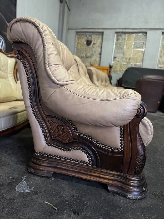 Гарнитура естествена кожа